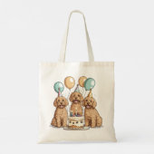 Verjaardag Goldendoodle Honden Tote Bag (Achterkant)