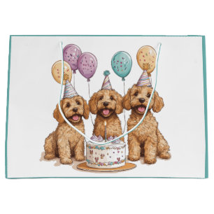 Verjaardag Goldendoodle Honden Verjaardagstaart Groot Cadeauzakje