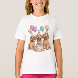 Verjaardag Goldendoodle Honden Verjaardagstaart T-shirt