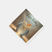 Verjaardag Goldfish springen uit Fishbowl Servet (Hoek)