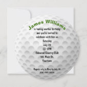 Verjaardag Golf Ball Party Uitnodigen Kaart (Voorkant)
