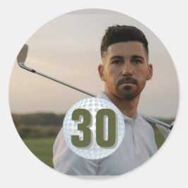 Verjaardag Golf Party Fun Ronde Sticker