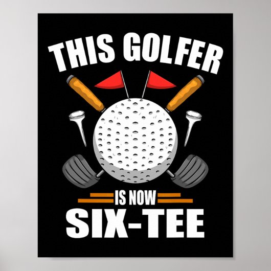 Verjaardag Golf Shirten voor mannen 60e jaar oude  Poster (Voorkant)