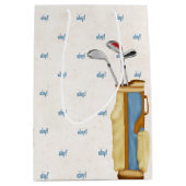Verjaardag golf tas medium cadeauzakje (Voorkant)