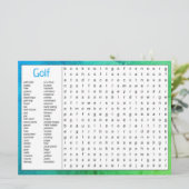 Verjaardag Golf Theme Game Aankondiging (Staand voorkant)