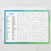 Verjaardag Golf Theme Game Aankondiging (Voorkant)