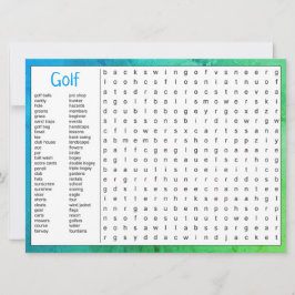 Verjaardag Golf Theme Game Aankondiging