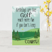 Verjaardag Golfbaan Humor Verjaardag Kaart (Gele Bloem)