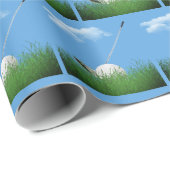 Verjaardag golfbal in gras cadeaupapier (Rol Hoek)