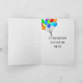 Verjaardag golfbal in gras kaart (Binnen)