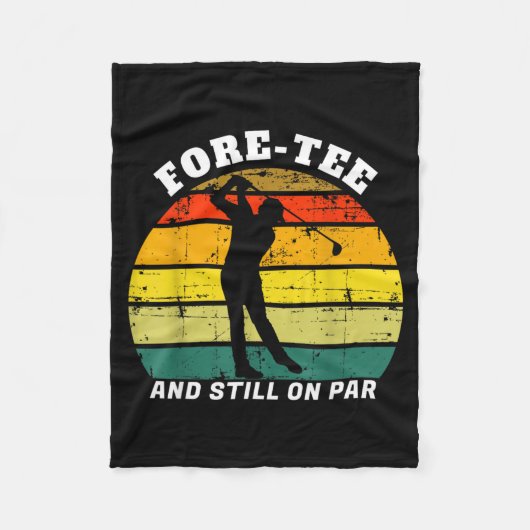 Verjaardag Golfer Golfen Fleece Deken (Voorkant)