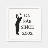 Verjaardag Golfer Grappig 21e gelukkig Pa Par Servet (Voorkant)