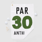 Verjaardag Golfer Grappig 30e gelukkige zoon Par Golfhanddoek (Insitu)