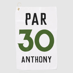 Verjaardag Golfer Grappig 30e gelukkige zoon Par Golfhanddoek