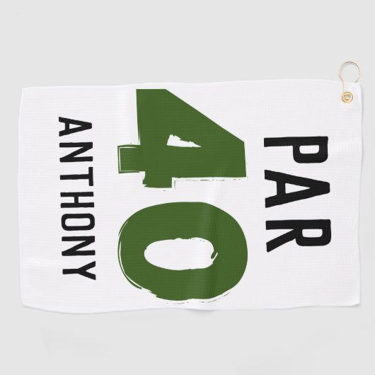 Verjaardag Golfer Grappig 40e gelukkige zoon Par Golfhanddoek (Horizontaal)