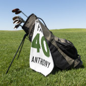 Verjaardag Golfer Grappig 40e gelukkige zoon Par Golfhanddoek (Groen)