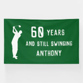 Verjaardag Golfer Grappig 60ste gelukkig Vader Par Spandoek (Horizontaal)