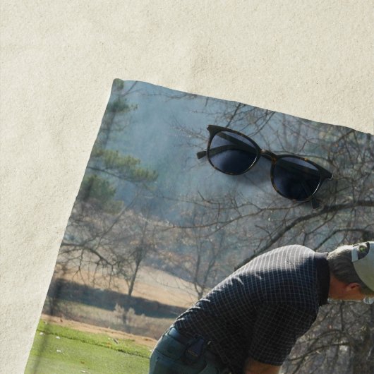 Verjaardag Golfer Grappig 80e gelukkig Par Foto Strandlaken (In situ)