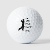 Verjaardag Golfer Grappig 80ste gelukkige Vader Golfballen (Voorkant)