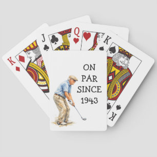 Verjaardag Golfer Grappig 80ste gelukkige Vader Pa Pokerkaarten