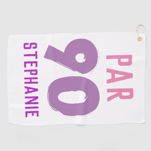 Verjaardag Golfer Grappig 90e gelukkig Par Voor ha Golfhanddoek (Horizontaal)