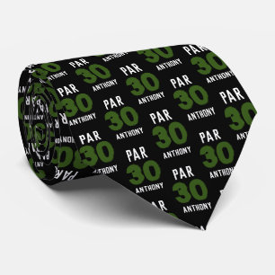 Verjaardag Golfer Groen 30e gelukkige papa Par Stropdas