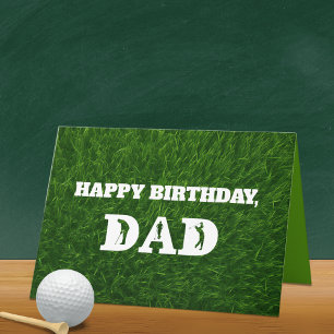 Verjaardag Golfer Papa of Vaderdag Aangepaste Teks Kaart