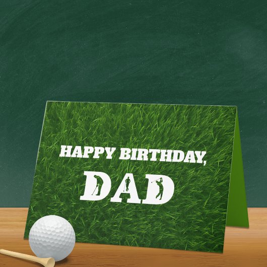 Verjaardag Golfer Papa of Vaderdag Aangepaste Teks Kaart