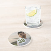 Verjaardag golffeest van vader zandsteen onderzetter (Zijkant)