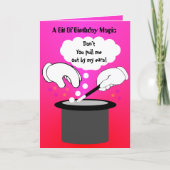 Verjaardag goocheltruc kaart (Voorkant)