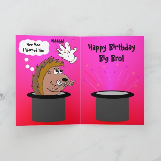 Verjaardag goocheltruc kaart (Binnen)