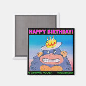 VERJAARDAG GORILLA $3.00 MAGNEET (Voorkant / Achterkant)