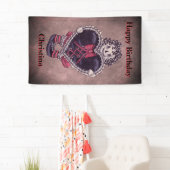 Verjaardag Gotische Grunge Lappenpop Hart Spandoek (Insitu)