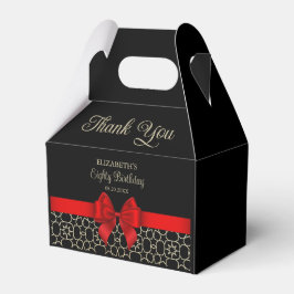 Verjaardag Goud Egypte Geometrische rode boog Dank Bedankdoosjes