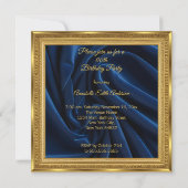 Verjaardag Goud Lijst Blauwe Juwelendoos Kaart (Achterkant)