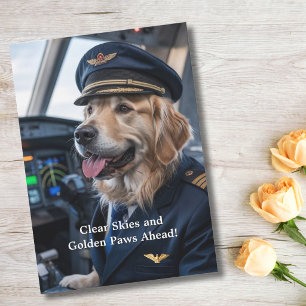 Verjaardag Goud Retriever Hond Piloot Grappig Kaart