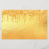 Verjaardag gouden glitters save the date kaart (Achterkant)