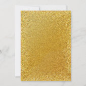 Verjaardag gouden glitterscript op zwarte aangepas kaart (Achterkant)