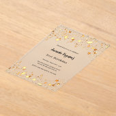 Verjaardag gouden sterren helder acryl uitnodigingen (Laagn)