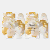 Verjaardag Gouden Witte Ballonnen Grote Gable Part Bedankdoosjes (Ongevouwen)