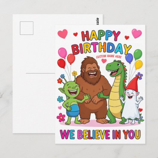 Verjaardag Grappig Briefkaart (Voorkant / Achterkant)