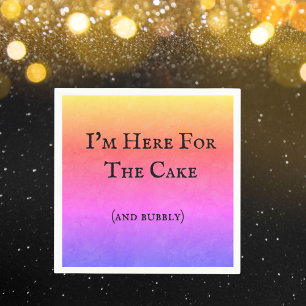 Verjaardag Grappig Gezegde Champagne Dessert Servet
