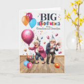 Verjaardag Grappig Oud Oma en Opa Grote Wens Kaart (Gele Bloem)