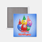 Verjaardag Grappige Ballonnen, Magneet (Voorkant / Achterkant)