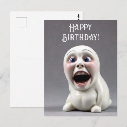 Verjaardag Grappige Figuur Briefkaart (Voorkant / Achterkant)