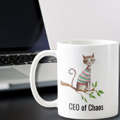 Verjaardag Grappige Kat "CEO van Chaos" Kat Mam Cu Koffiemok
