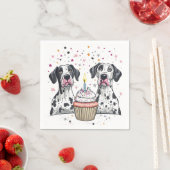 Verjaardag Great Dane Dogs Cupcake Servet (Insitu)