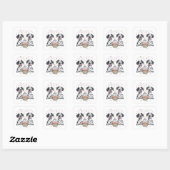 Verjaardag Great Dane Dogs Cupcake Vierkante Sticker (Vel)