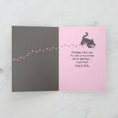 Verjaardag Grey Cat Humor Kaart (Binnen)