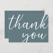 Verjaardag Grijs Modern Script Dank u Bedankkaart (Voorkant / Achterkant)